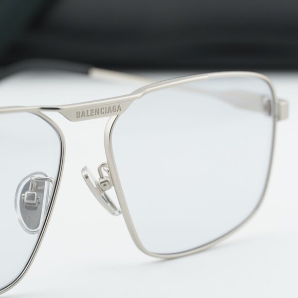 Balenciaga BB0418SK 004 Square Sunglasses - Silver/Grey main image 5
